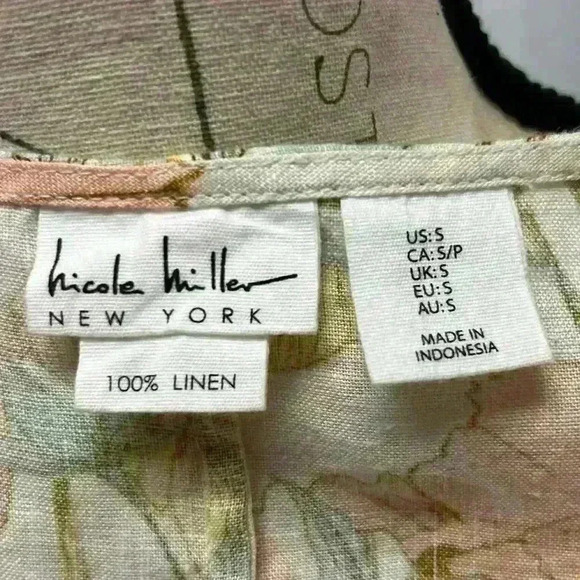 Nicole Miller New York 100% Linen Pastel
Floral Shift Dress sz S - Picture 7 of 11